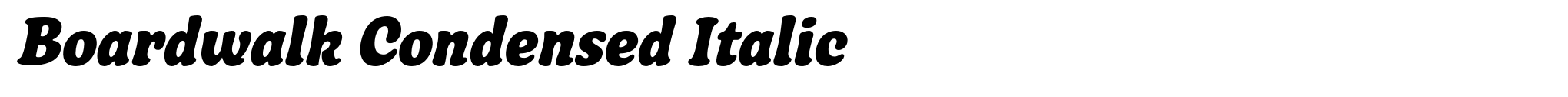 Boardwalk Condensed Italic image